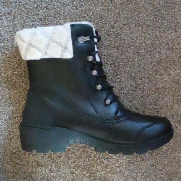 Sorel Black Whistler Mid Waterproof Leather Boots NWOB - Picture 4 of 11